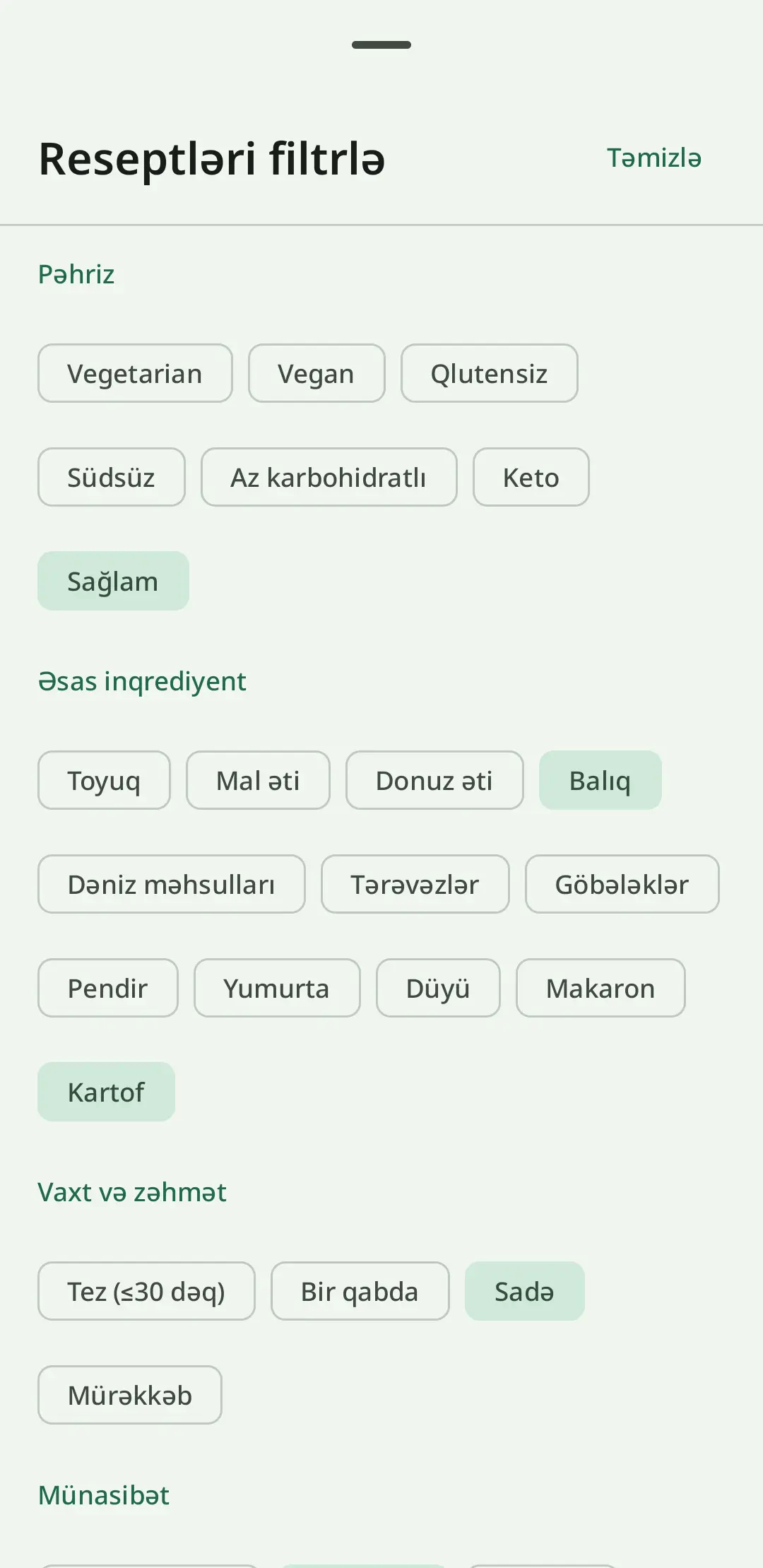 RecipeFlow resept saxlayıcısı – rəqəmsal yemək kitabı