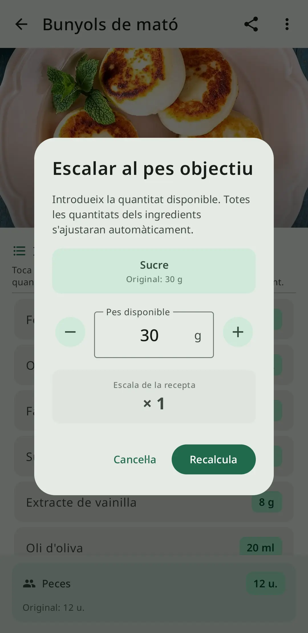 Conversió d'ingredients a RecipeFlow