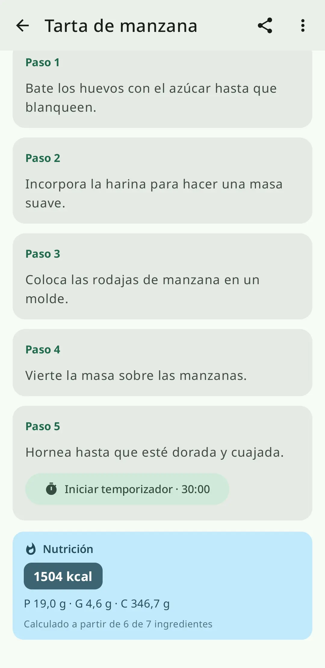 Cocina paso a paso con instrucciones en pantalla, temporizadores integrados y modo sin distracciones