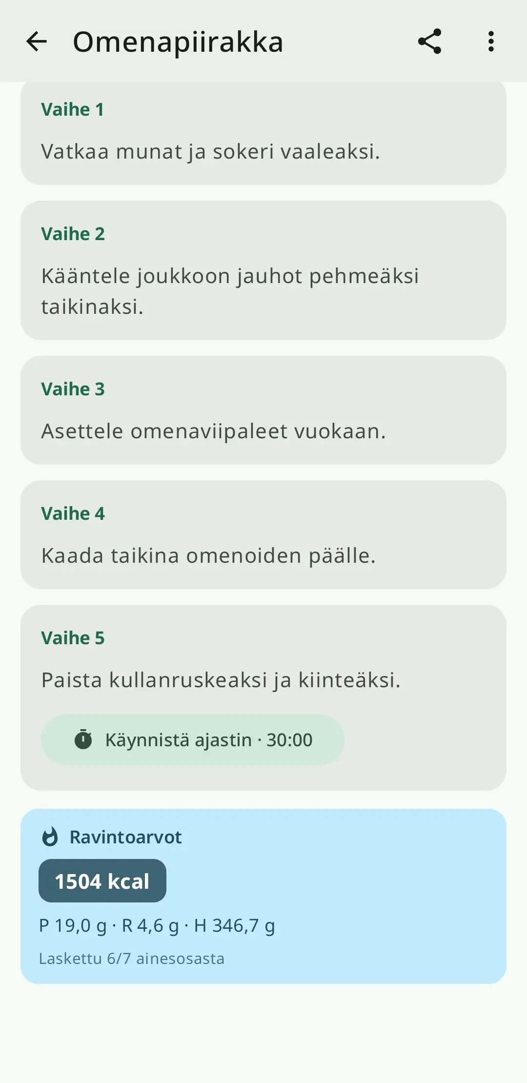 Kokkaa vaihe vaiheelta ohjeiden kanssa