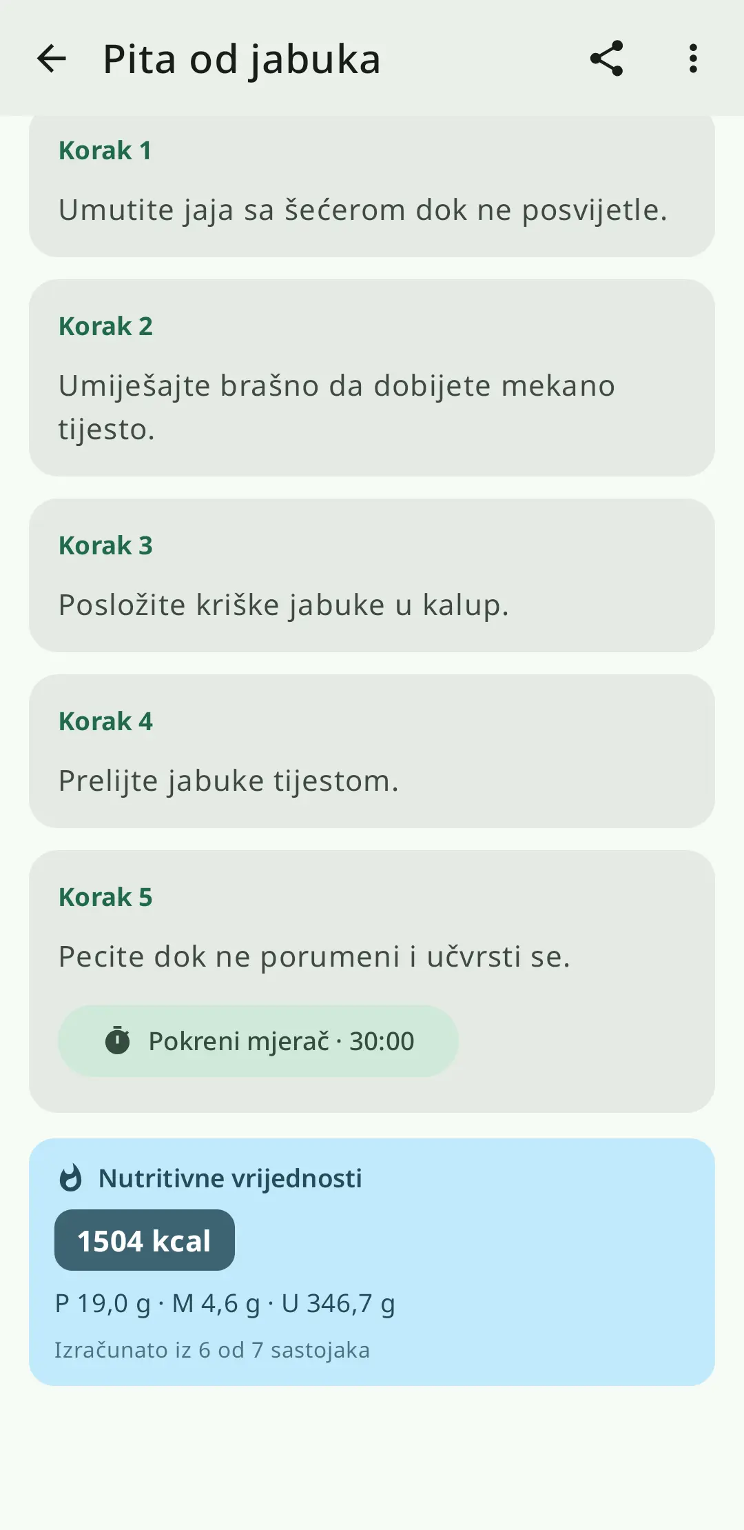 Kuhanje korak po korak s uputama na zaslonu