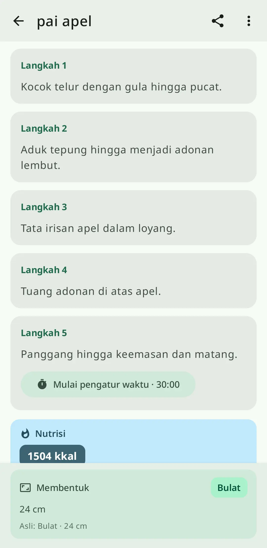 Memasak langkah demi langkah dengan instruksi di layar dan timer terintegrasi