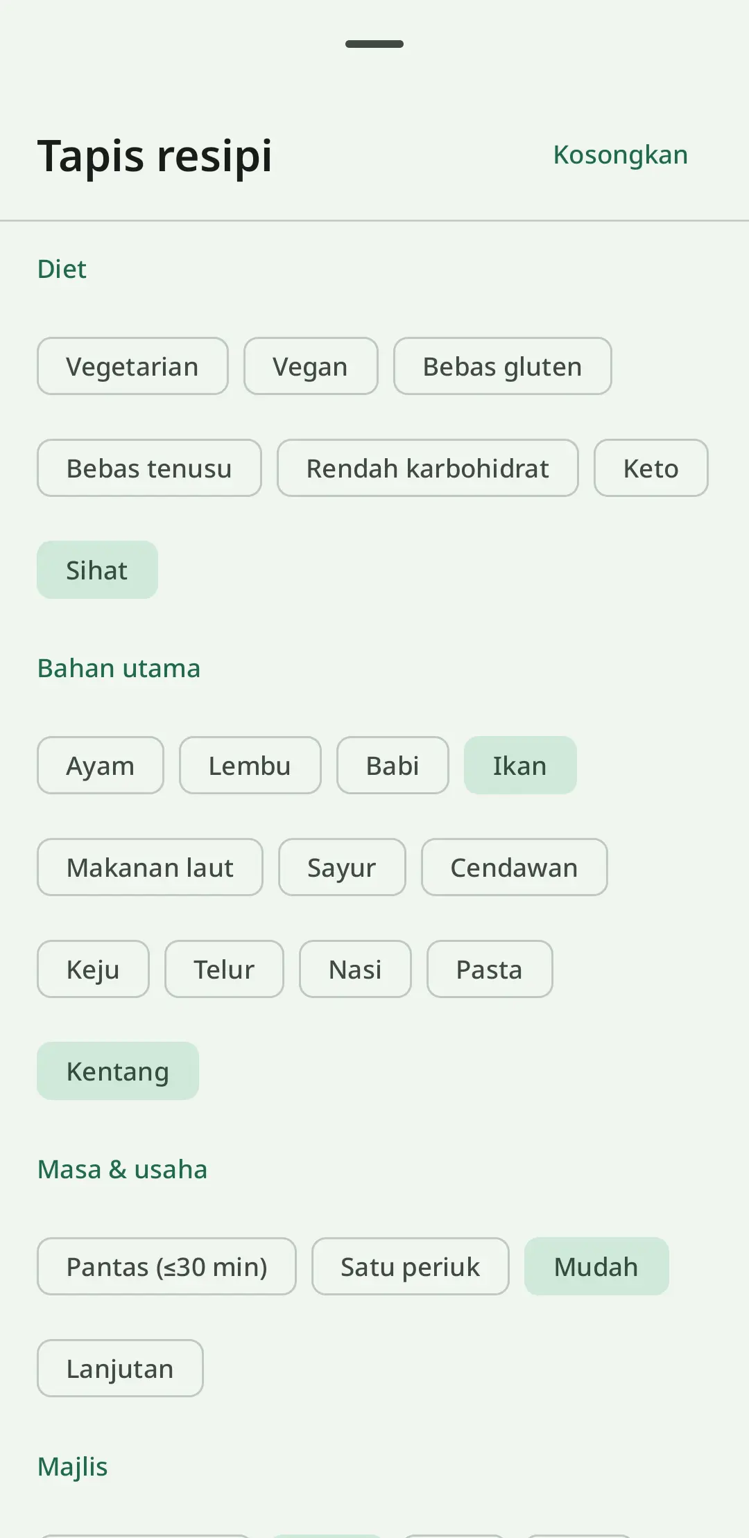 Penskalaan resipi pintar dalam RecipeFlow