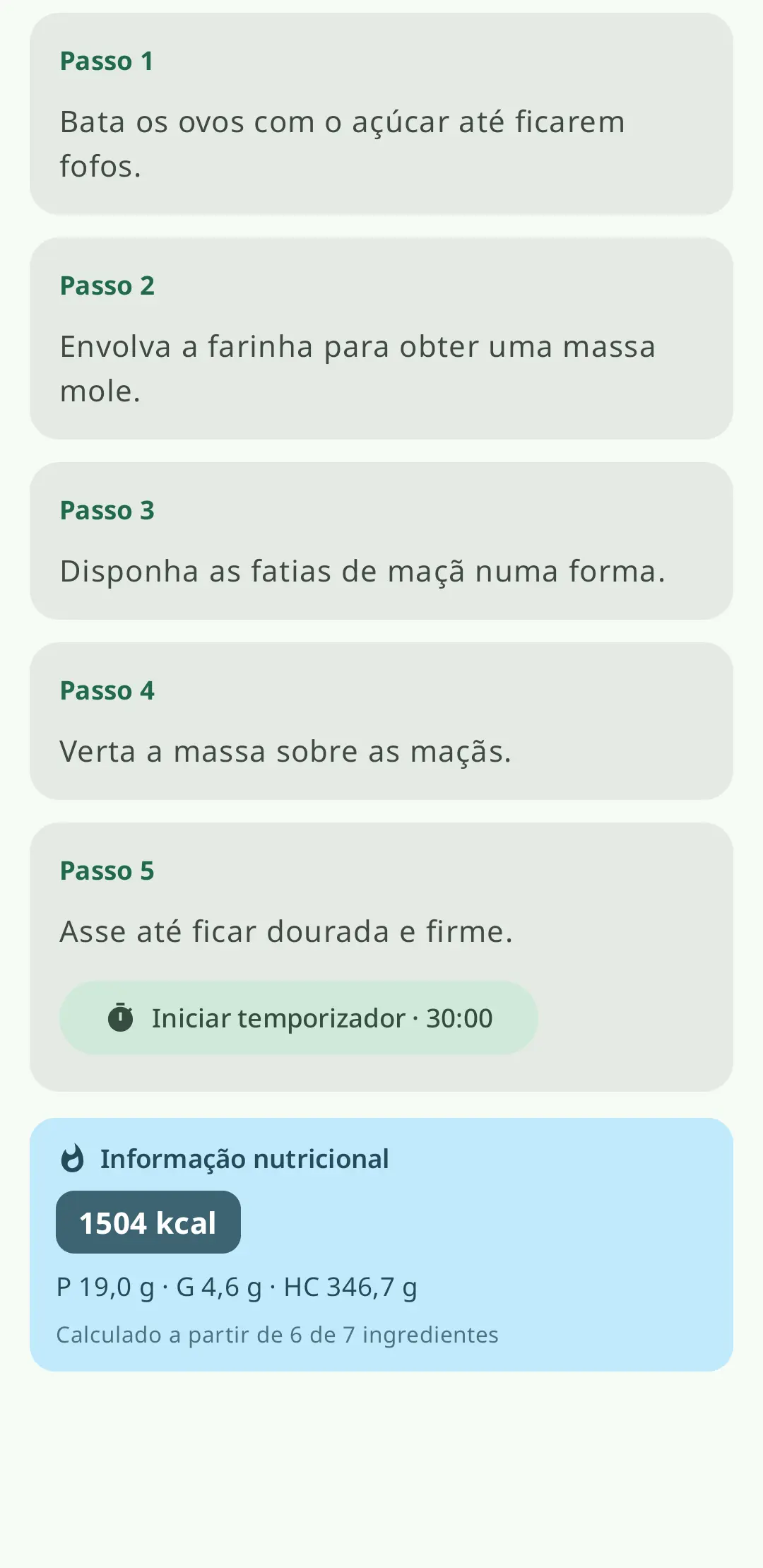 Cozinhe passo a passo com instruções na tela, temporizadores integrados e modo sem distrações